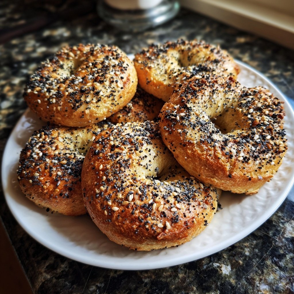 Protein Bagels With Everything Spice