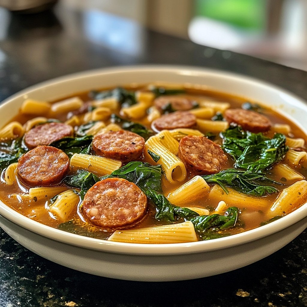 Italian Sausage Pasta Soup