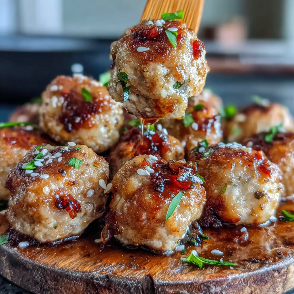 Honey Garlic Chicken Meatballs