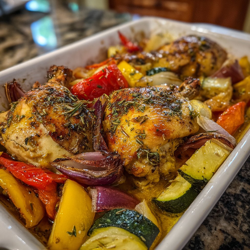 Mediterranean Baked Chicken With Vegetables