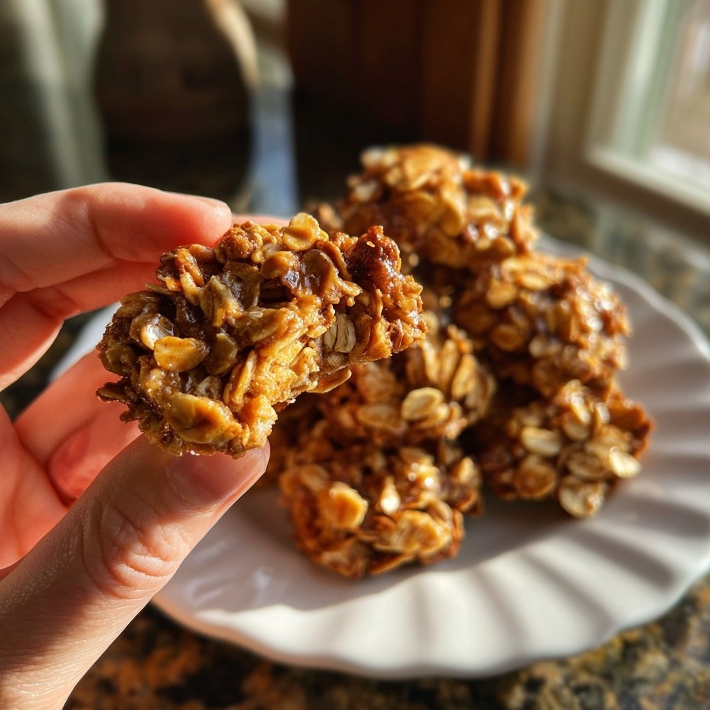 Healthy Peanut Butter Oat Clusters
