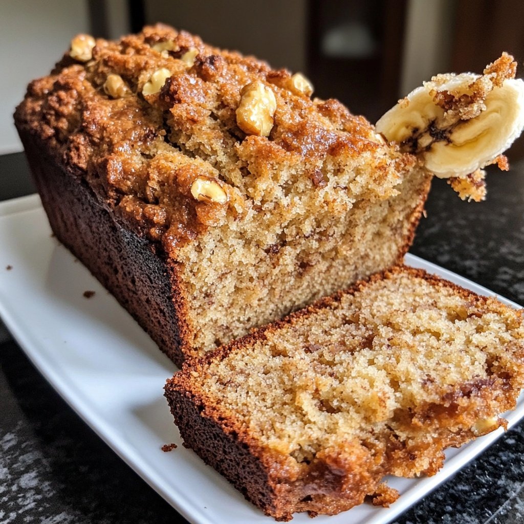 Banana Bread with Soft Crumb