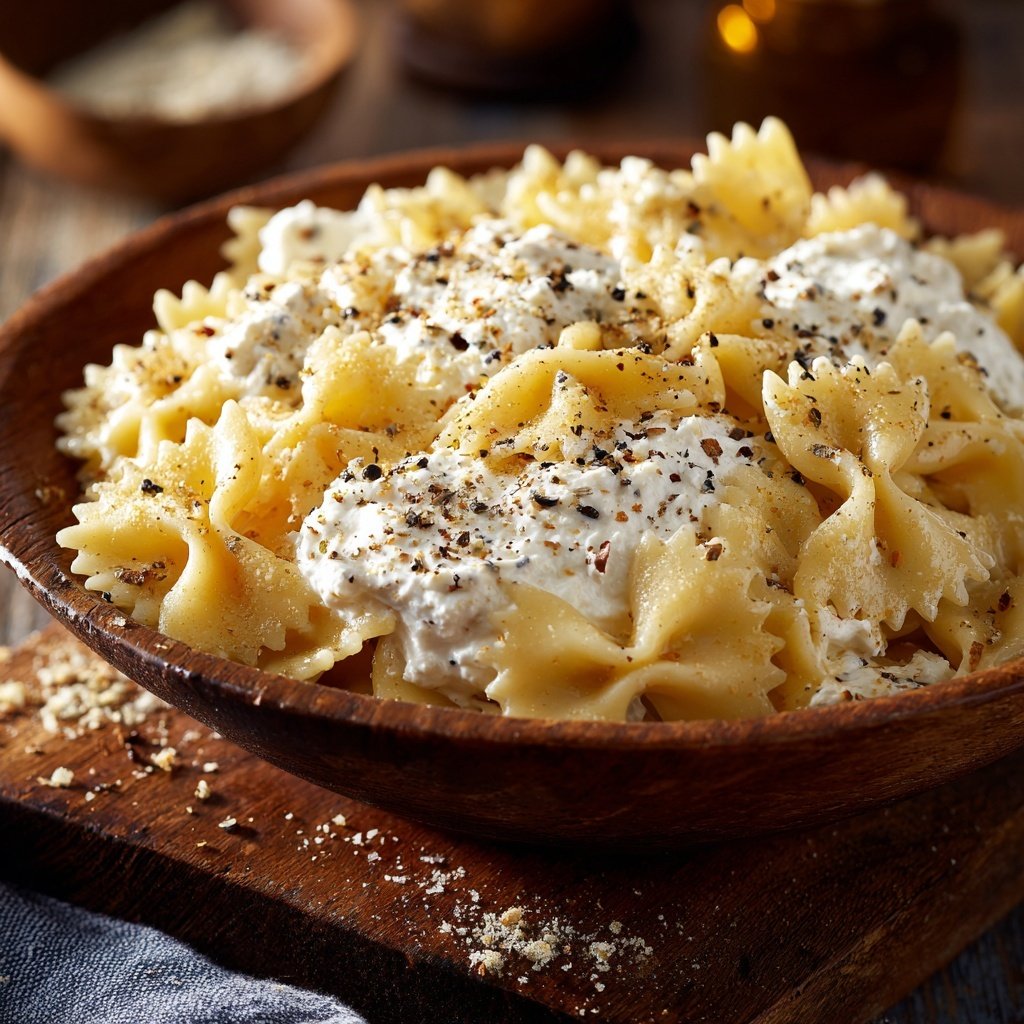 Bow Tie Pasta With Lemon Ricotta