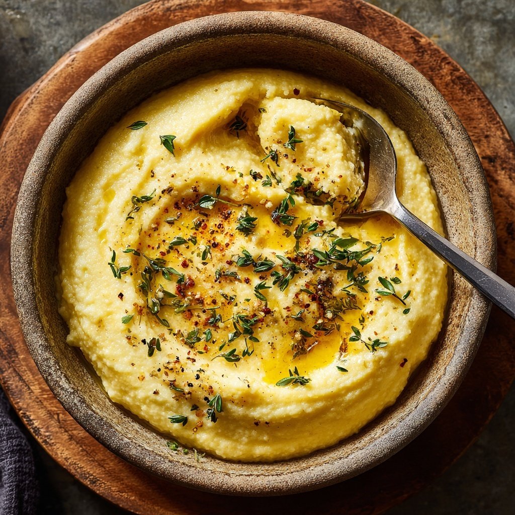 Creamy Garlic Polenta
