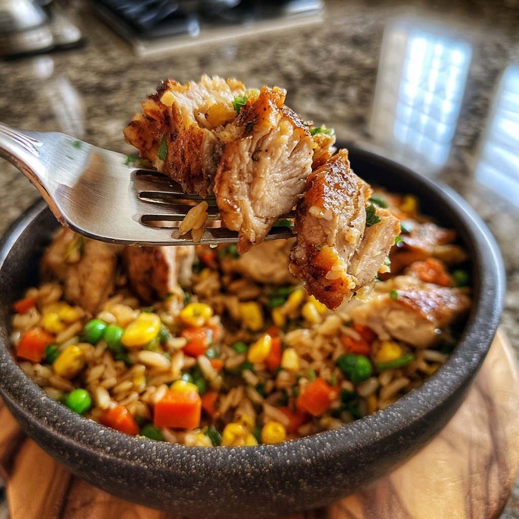 High Protein Chicken Rice Bowl