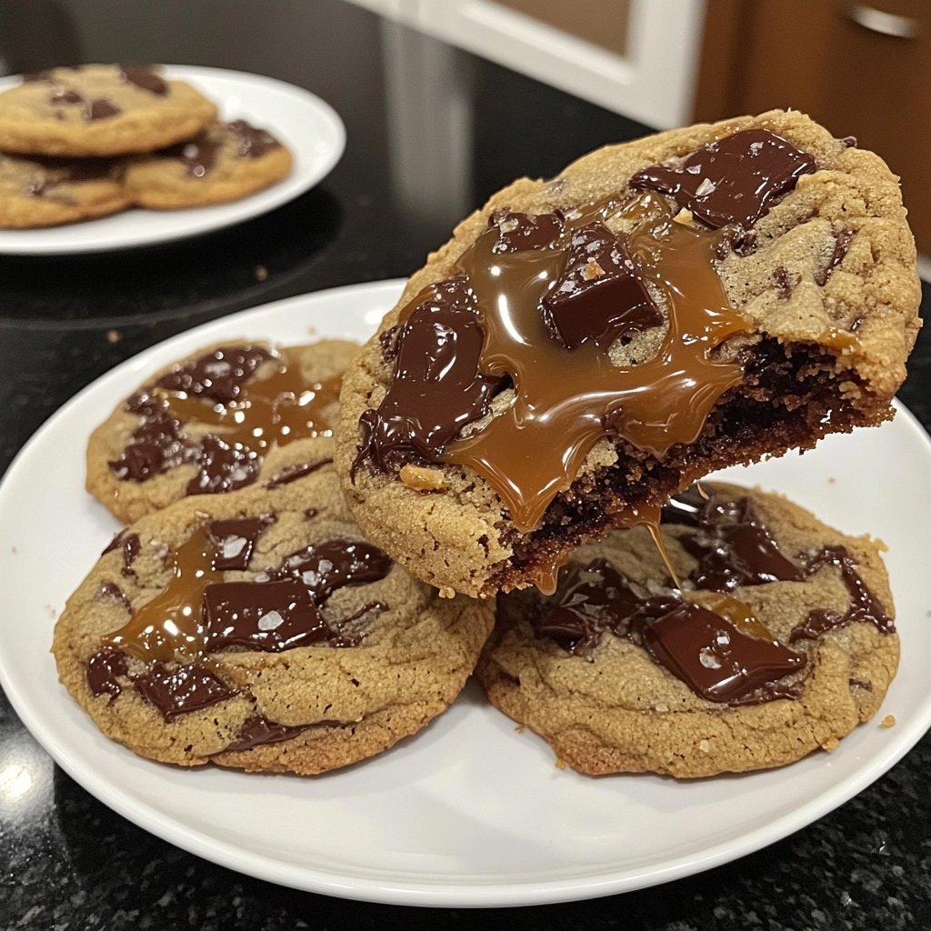 Salted Caramel Chocolate Cookies