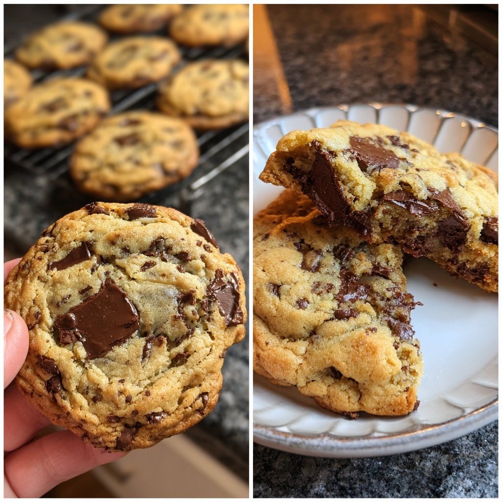 Crispy and Chewy Chocolate Chip Cookies