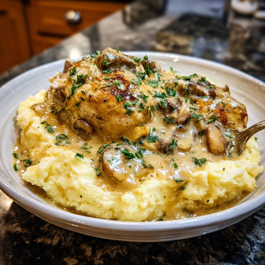 Comfort Food Creamy Chicken and Mashed Potatoes